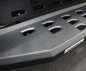 Ford F-250 Running Boards - Go Rhino - RB20 + Brackets + 2 RB20 Drop Steps - Textured Black - `99-`16